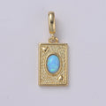 Opal Ace of Hearts Playing Card Pendant, 14K Gold-Filled