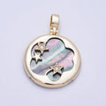 Black Shell Pearl Celestial Star Pendant, 16K Gold-Filled