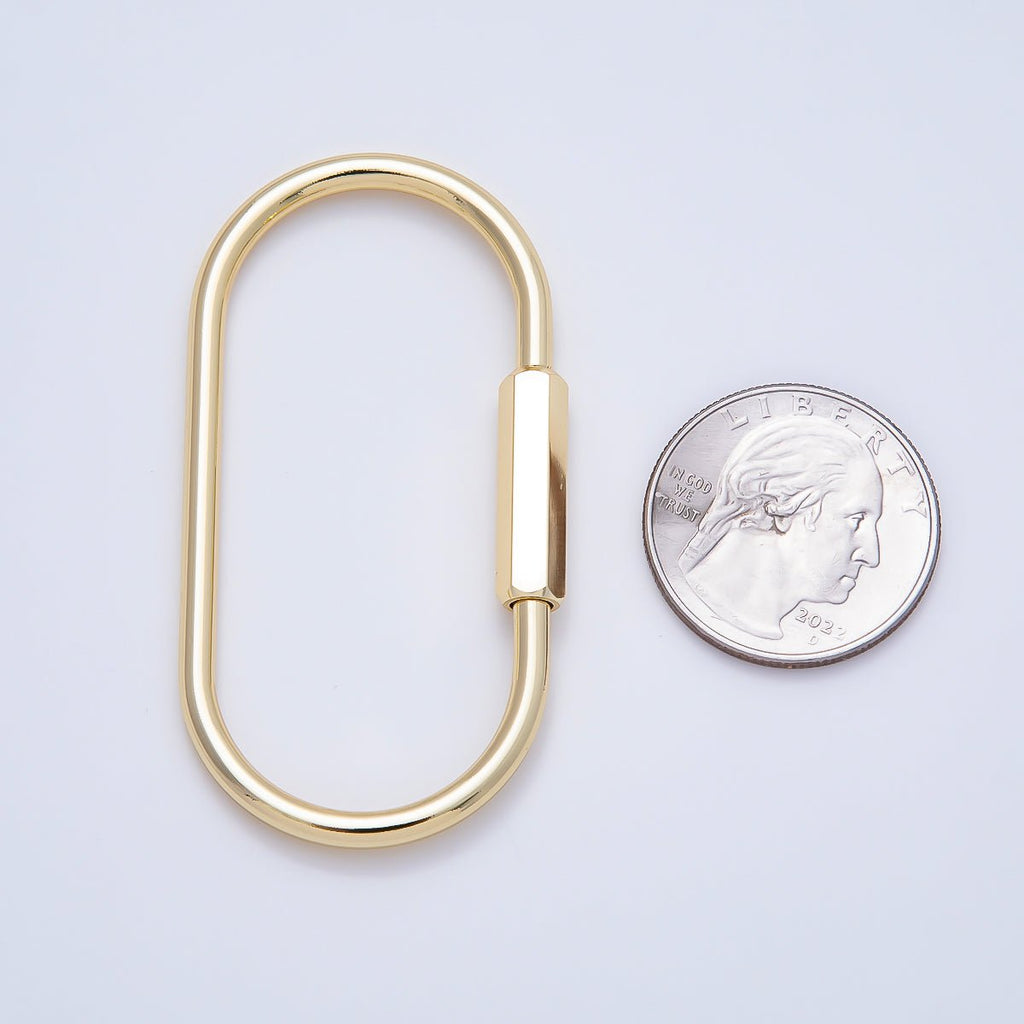Gold-Filled Carabiner Bag Charm Keychain