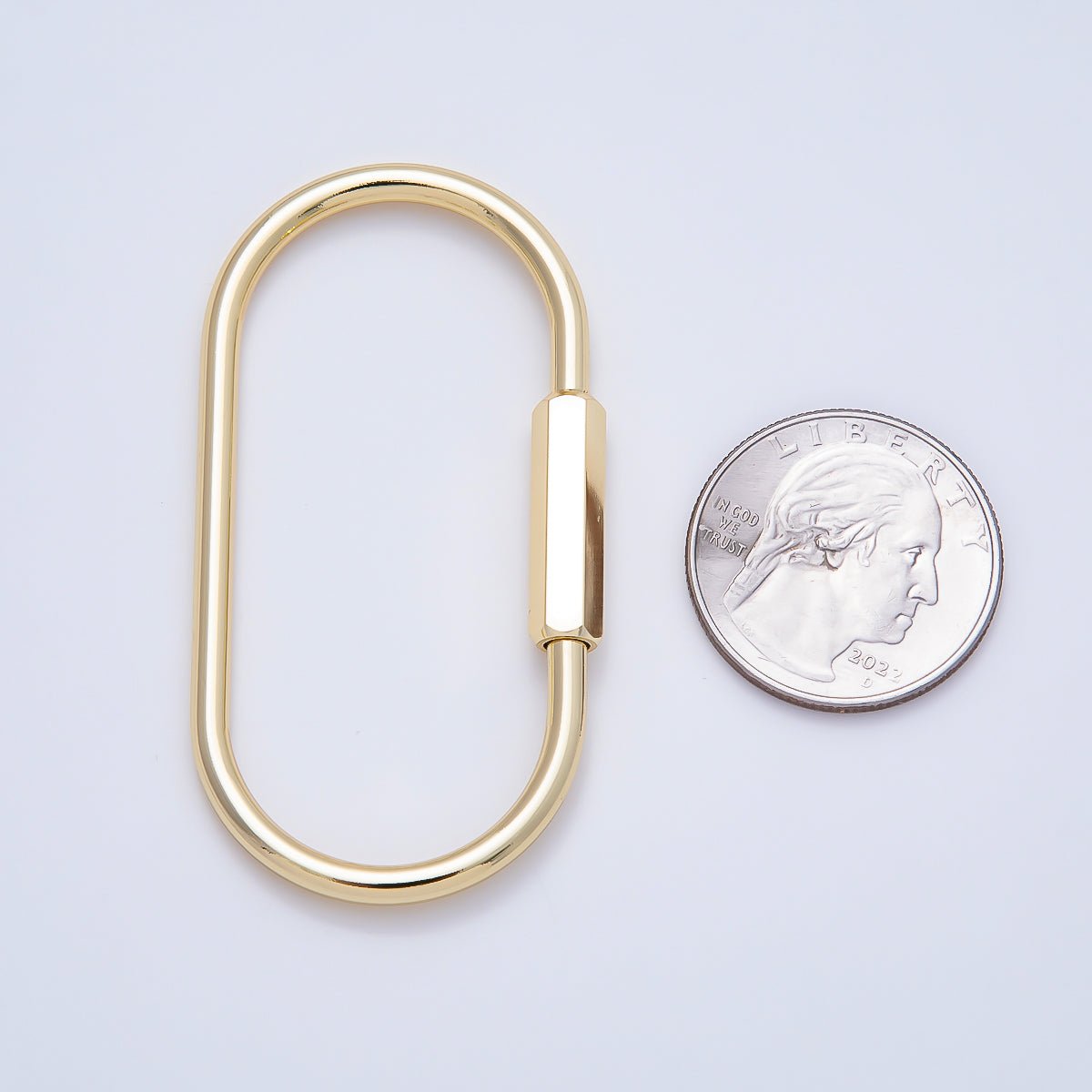 Gold-Filled Carabiner Bag Charm Keychain