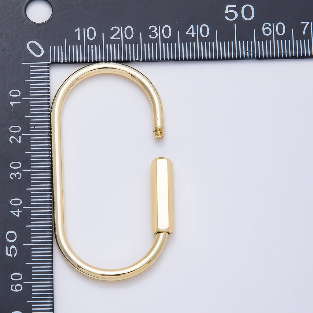 Gold-Filled Carabiner Bag Charm Keychain