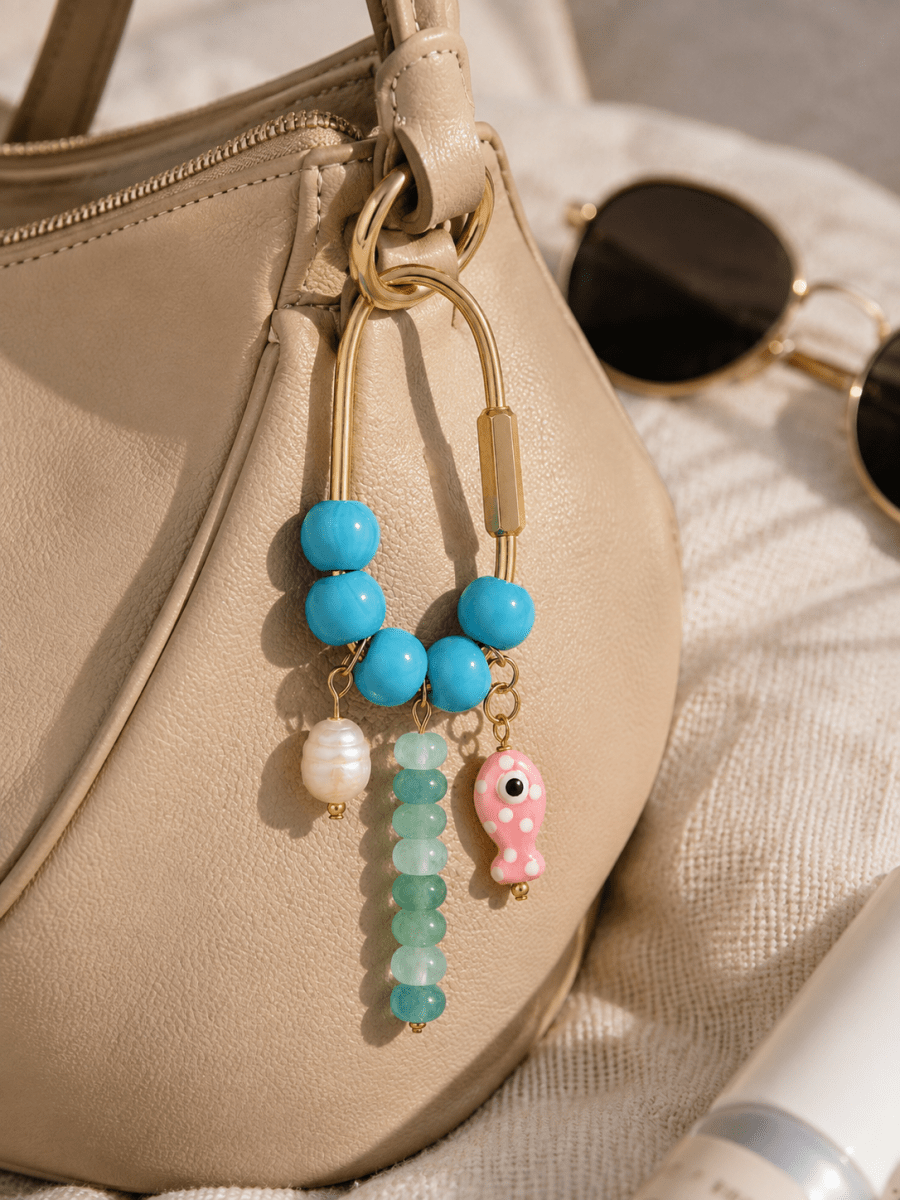 Gold-Filled Carabiner Bag Charm Keychain