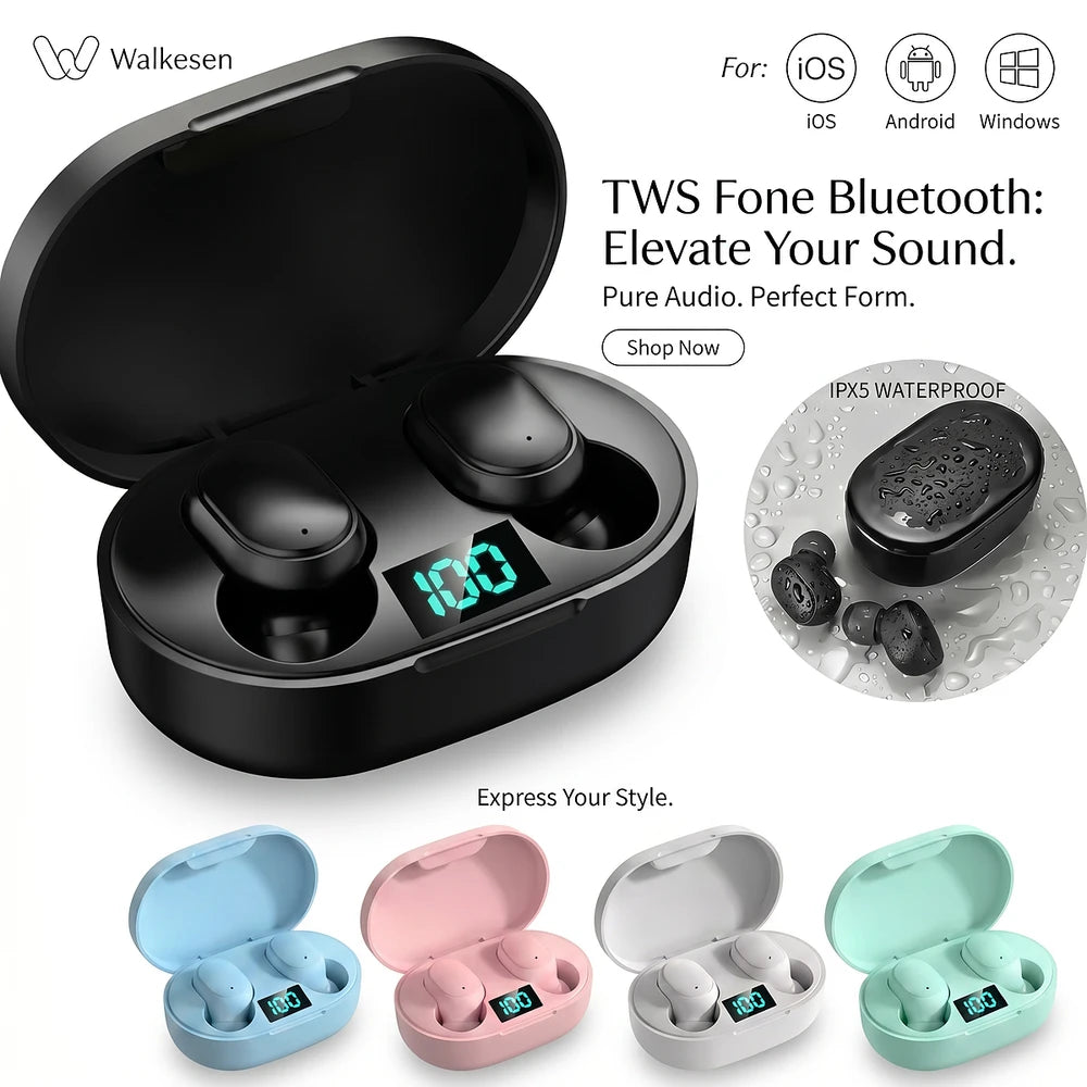 E6S Wireless Earbuds Digital Display