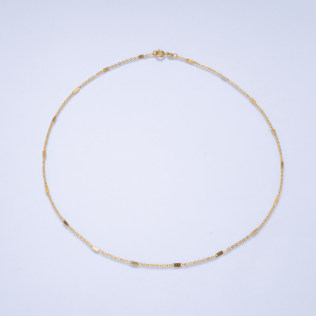 24K Gold-Filled Flat Cable Chain Necklace, 17.5"