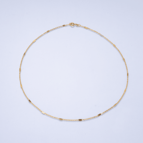 24K Gold-Filled Flat Cable Chain Necklace, 17.5"