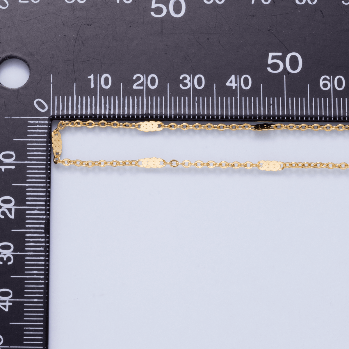 24K Gold-Filled Flat Cable Chain Necklace, 17.5"