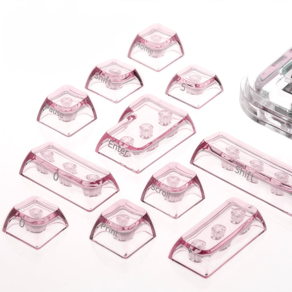 XVX Arctic Transparent SA Profile Double-Shot PC Keycap Set