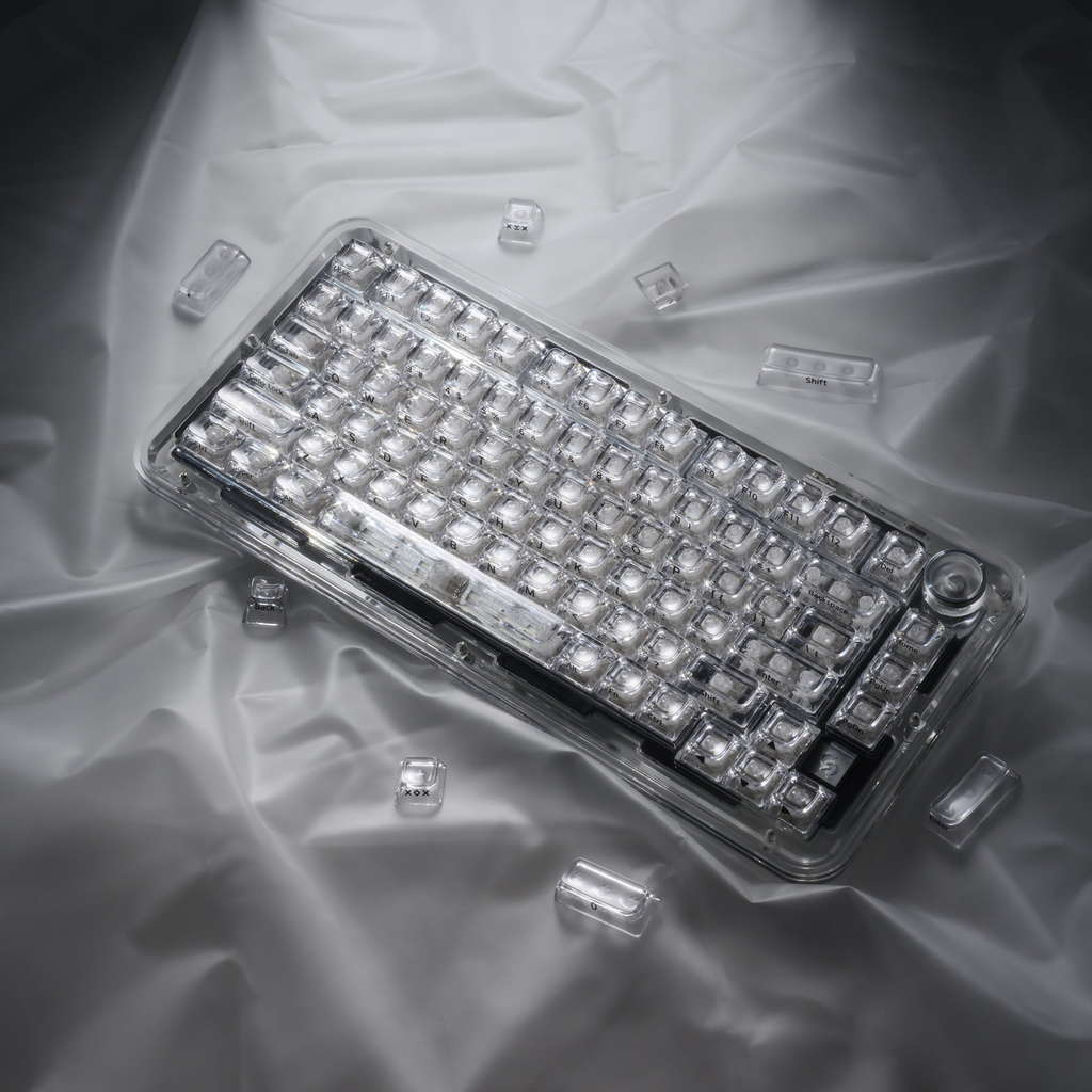 XVX Arctic Transparent SA Profile Double-Shot PC Keycap Set