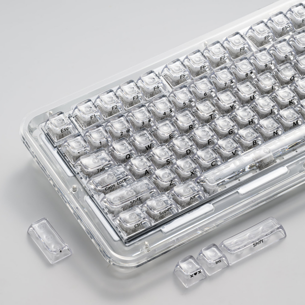 XVX Arctic Transparent SA Profile Double-Shot PC Keycap Set