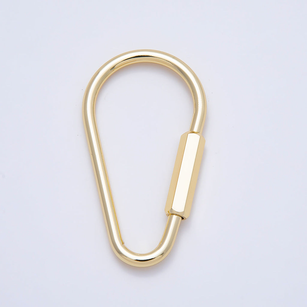 Gold-Filled Carabiner Bag Charm Keychain