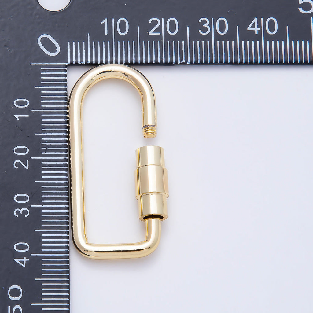 Gold-Filled Carabiner Bag Charm Keychain