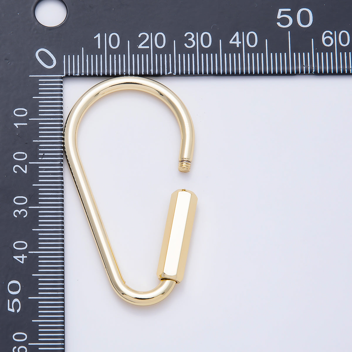 Gold-Filled Carabiner Bag Charm Keychain