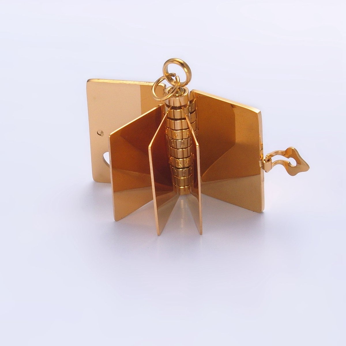 Mini Journal Charm, Stainless Steel