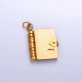 Mini Journal Charm, Stainless Steel