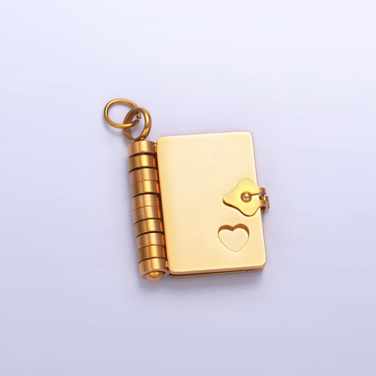 Mini Journal Charm, Stainless Steel
