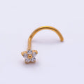 Titanium CZ Flower Nose Stud